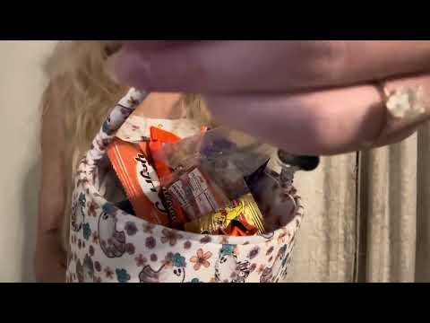 Rummaging through a Halloween basket| asmr  