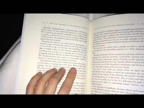 Reading a chapter from Pema Chodron's "When Things Fall Apart"