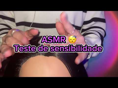 ASMR TESTE DE SENSIBILIDADE NO COURO CABELUDO 💆‍♀️