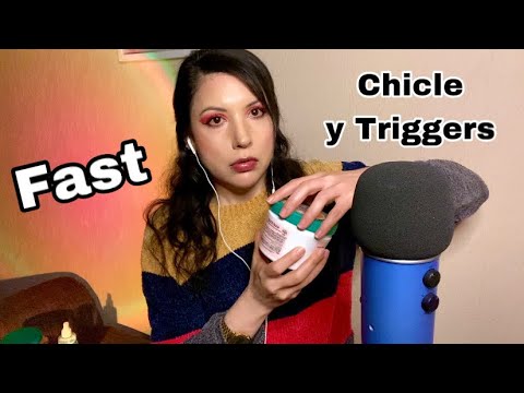 ASMR Masticando Chicle - Tapping Rápido y Sonidos de Tapas (1/2) | ASMR Triggers | ASMR Fast