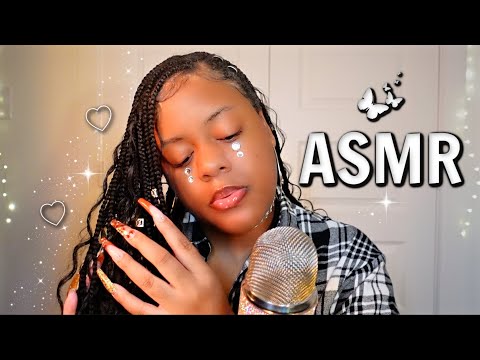 ASMR - PLAYING WITH MY BRAIDS + MOUTH SOUNDS & RAMBLES ♡✨