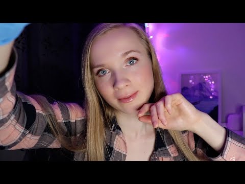 ASMR SUOMI Personal Attention 💜 Hiusten Harjausta, Kasvohoito, Valoa ✨Nukahdat Nopeasti!💤