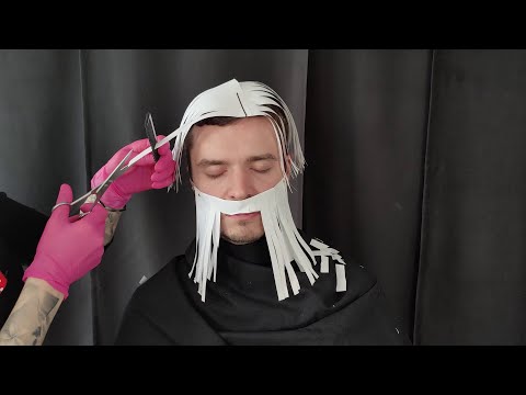 Hairdresser Visit With Paper Hair | Cutting | Hairdryer | Dyeing *ASMR*