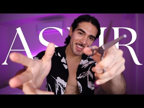 ASMR boy plays with your hair (relaxing haircut/head care)