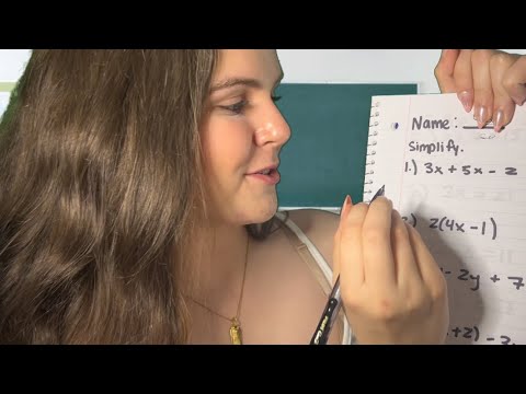 ASMR math tutor roleplay!!📚📄 (but you’re an influencer at the age of 12)