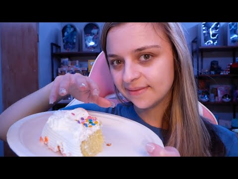 ASMR~ Smashing My Birthday Cake (whispering)