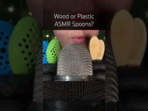 Wood or Plastic Spoons?! 🥄🤍 #asmr