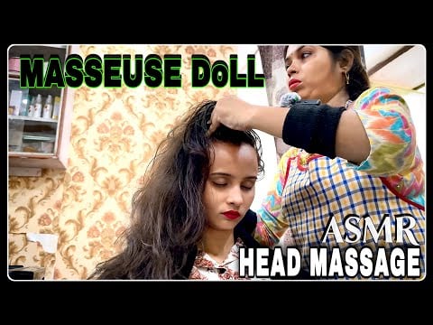 DEEP PRESSURE HEAD NECK EYE MASSAGE FOR INSOMNIA & STRESS RELIEF | Relaxation with Masseuse Doll
