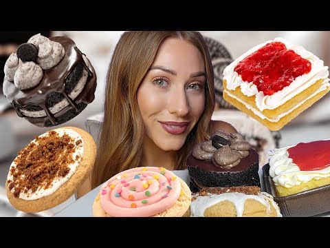 ASMR | *NEW* Crumbl Cookie!! OREO Cake, Strawberry Shortcake, Confetti & Banana Bread!! 🍰🍌 *Mukbang*