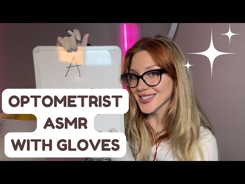 OPTOMETRIST ASMR w XS GLOVES (whispering)