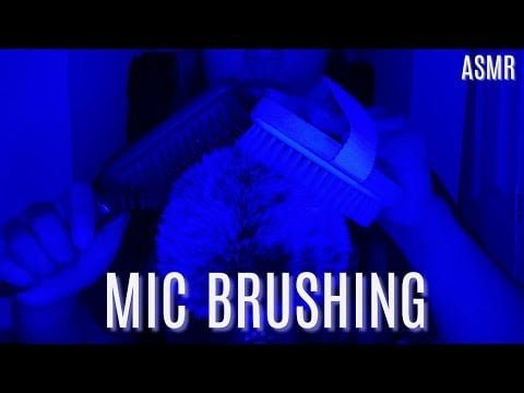 ASMR Mic Brushing (Fluffy Mic Cover, Foam Mic Cover, & On Mic) ~ No Talking