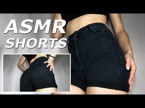 ASMR JEANS BLACK SHORTS SCRATCHING / NO TALKING