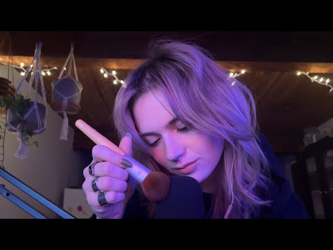 ASMR | Sleepy Mic Brushing (soft spoken/minimal talking)