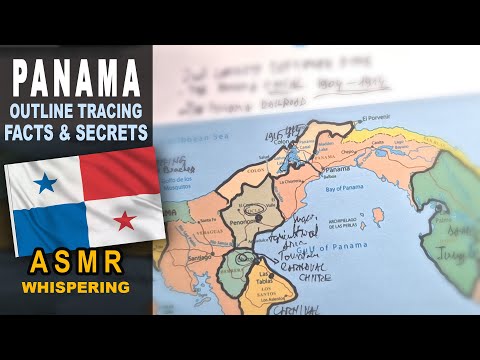 ASMR: Drawing PANAMA map contour and provinces | With facts and secrets explained | ASMR whispering