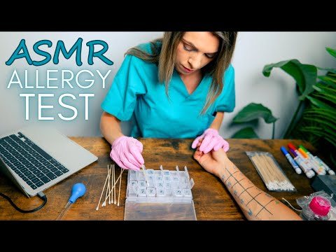 [ASMR] REAL PERSON Allergy Test RP 🤍 (Skin Exam, Writing on You)