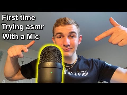 First time trying asmr with a microphone asmr tapping and hand sounds