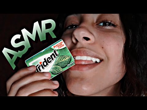 ASMR mascando CHICLETE Sons de BOCA e MASTIGAÇÃO (sem fala)