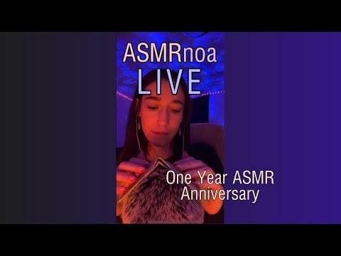 ASMRnoa | asmr for sleep and relaxation 💕| live #61 | one year anniversary celebration live💜🫶