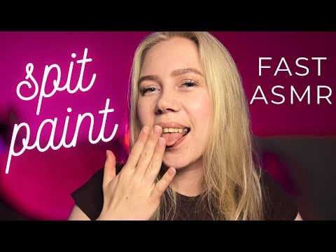 ASMR fast spit paint | #asmrminuha #asmr 