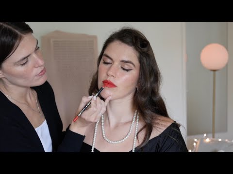 ASMR Perfectionist Makeup & Hair Styling For A Halloween Party 💋🖤🎃 1940's Hollywood Glam
