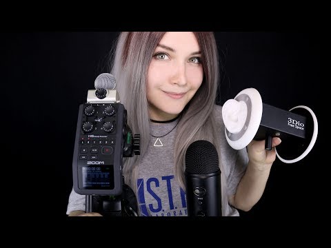 АСМР Триггеры 🎤 Zoom 6 vs 3Dio vs Blue Yeti тест микрофонов 🎧 ASMR Trigger, Mic Test