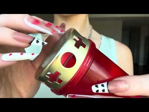 Fast ASMR trigger assortment (jewlery, glass, textured items, collarbone taps and more)