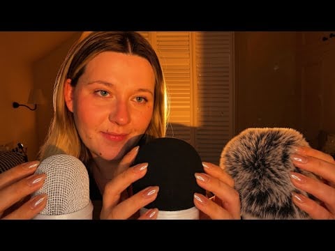 ASMR mic scratching | bare mic vs foam vs fluffy mic