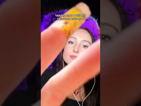 tapping on you with my halloween nails asmr