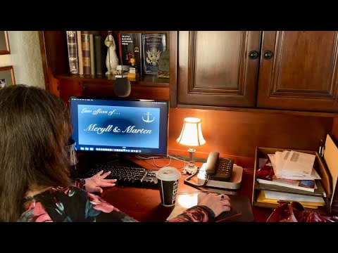 Modern Secretary! (No talking) Filing~Typing~Opening Mail~PageTurning~Purse Rummage~ASMR