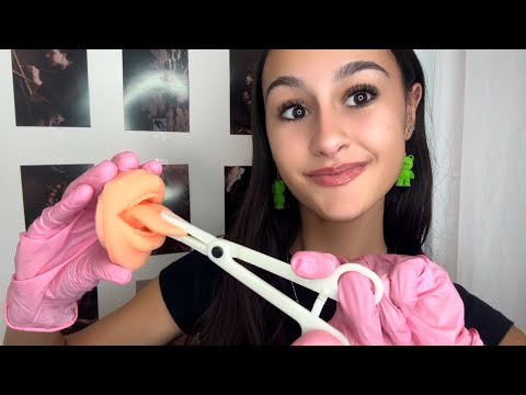 ASMR| You go to the BEST piercing shop to get your tongue pierced.. 😳