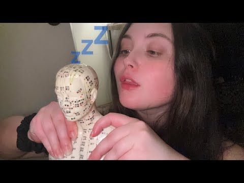 ASMR placebo massage//acupuncture doll massaging, pretend you’re TAD! 💆💆‍♀️ 