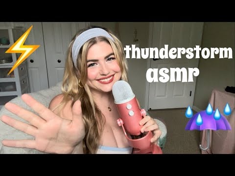 ASMR | Thunderstorm ⚡️☔️ Rain Sounds & Hand Movements -NO TALKING-