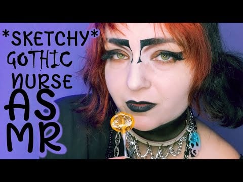 Unstable Goth Nurse Likes You ;) ASMR RP Mouth Sounds