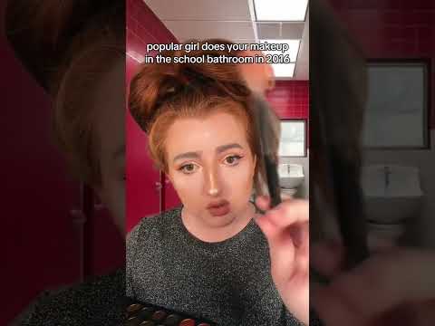 Popular girl does your makeup in school bathroom in 2016 #asmr #nostalgia