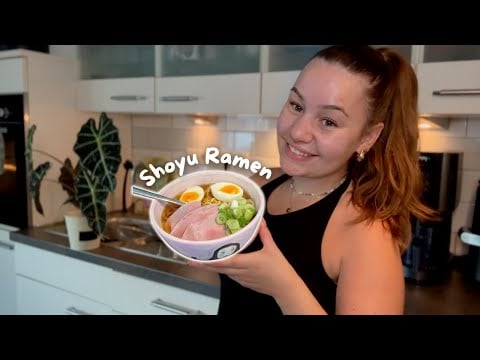 [ASMR] Cooking Japanese SHOYU Ramen With Me 🍜 | ASMR Marlife