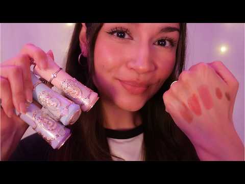 ASMR *Tingly* Lipstick Application | Tapping & Mouth Sounds