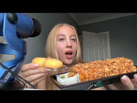 asmr sushi and mochi eating mukbang | Eat Lunch with me 