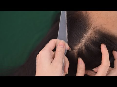 ASMR Hair Sounds With Hair Parting, Hair Play, Hair Combing Real Person For Relaxation
