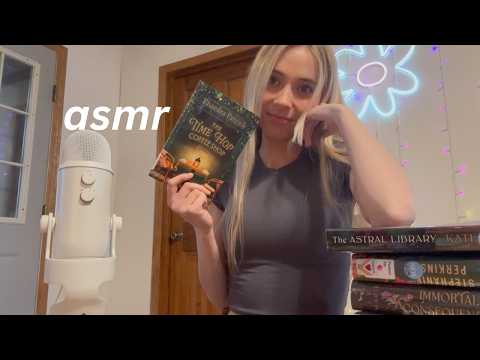 asmr whispers + library haul