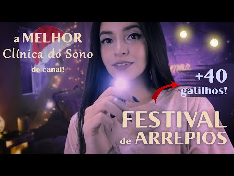 ASMR Clínica do Sono INTENSO ♥ Você VAI DORMIR com Massagem Facial, Camadas, Scalp Massage | ASMR BR