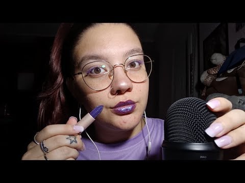 LIPSTICK APPLICATION (Mouth e Kiss Sounds, Tapping, Ciambelline) 💄😴💜 | ASMR ITA