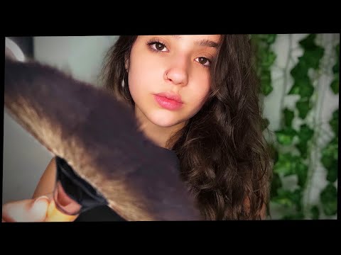 ASMR TOQUES SUAVES COM PINCEL NA TELA E NO MIC. [ VOCÊ VAI DORMIR BEM ESSA NOITE !! ] Luiza Aro Top