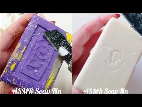 Dry Soap carving ASMR\ relaxing sounds\ No talking. Satisfying ASMR video\ Cutting soap