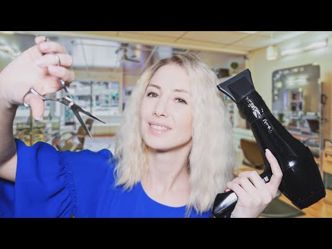 ASMR | Relaxing Haircut Role Play ✂ Brushing - Scissors sound - Shampoo - Spraying - Hair Dryer