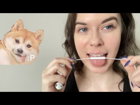 ASMR 😛 apple mic licks & mouth sounds 💦