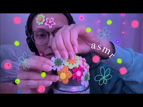 asmr picking sticky flowers 🌸 🌺 🌱