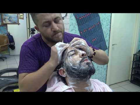 ASMR TURKISH MASSAGE BARBER : HEAD AND FACE SHAMPOO MASSAGE : head face massage : kafa yüz masajı