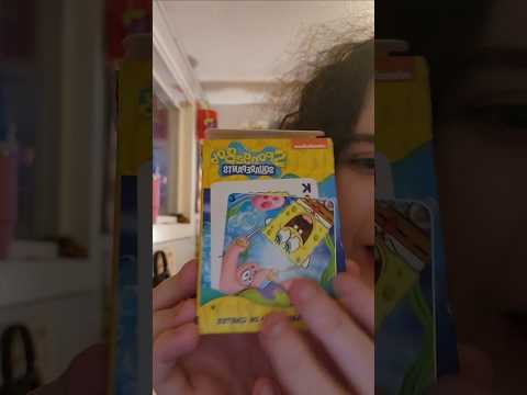 spongebob squarepants playing cards! #lofiasmr #asmrshorts #asmrtriggers #softspokenasmr
