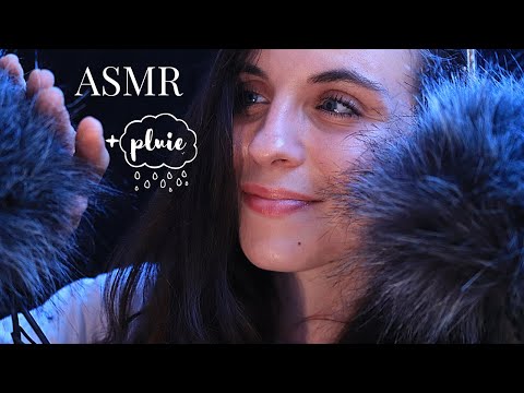 ASMR FRANCAIS 🌙 - Massages et papouilles ♡ (Brain Massage & Scalp Massage) + pluie ☔