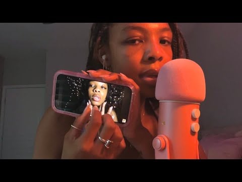 Mia ASMR giving ASMR…to Mia ASMR + mouth sounds + tapping
